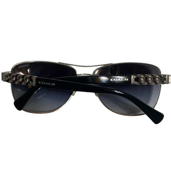 Coach HC7056Q L127 Sunglasses Silver/Black / Case - Picture 4 of 15